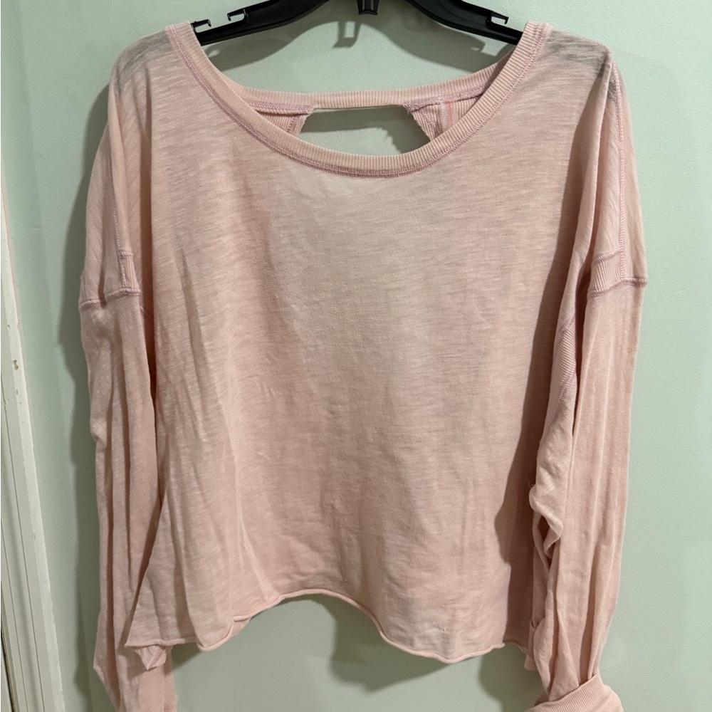 Free People Women's Pink Long Sleeve Top